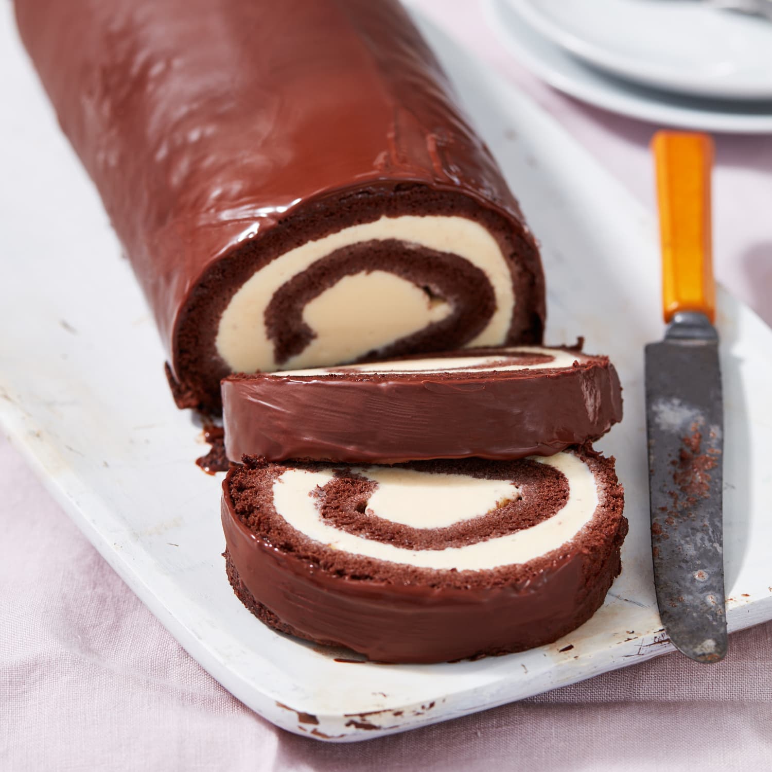 Swiss Roll Ice Cream Cake